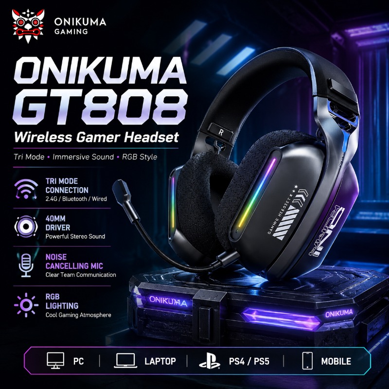 ONIKUMA GT808 Wireless Gaming  - Venom Gaming Accessories 评论和价格