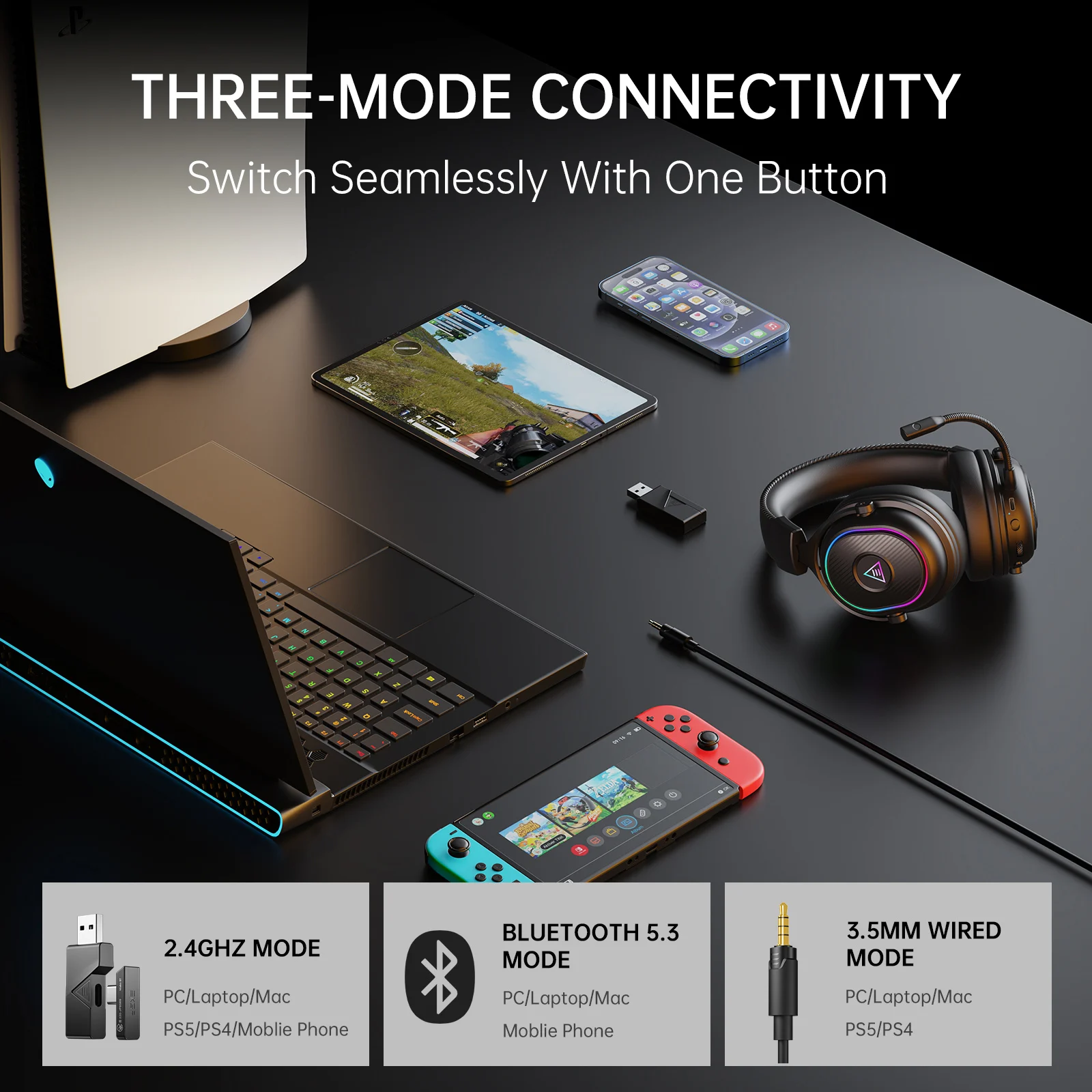 Oneodio EKSA MaKo BT Bluetooth - Venom Gaming Accessories 评论和价格
