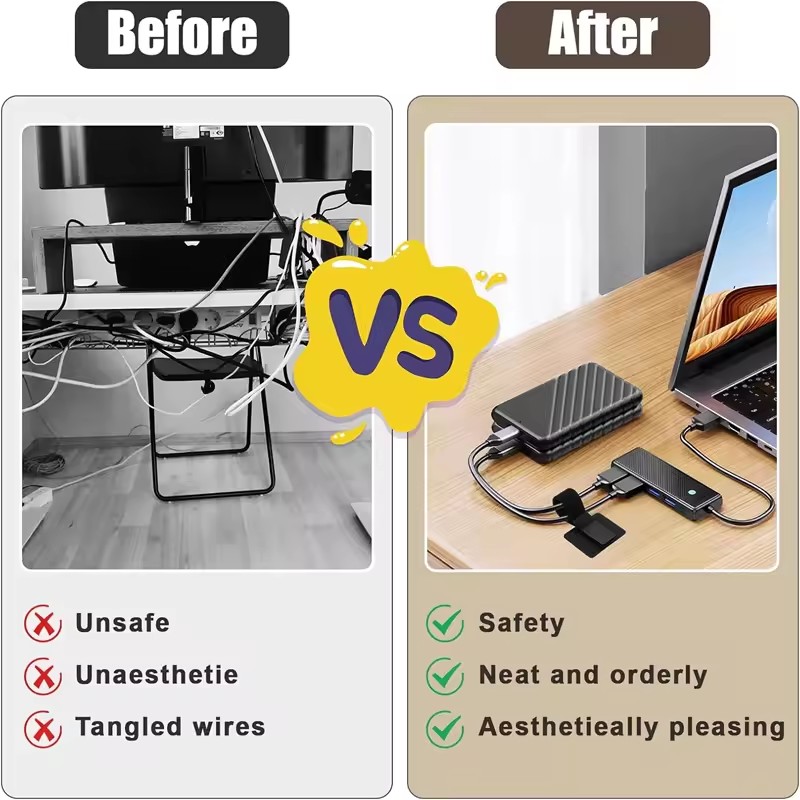 Adhesive Under Desk Cable Ties - Gaming Office Accessories 评论和价格
