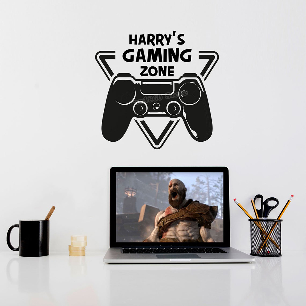 Custom Name Gaming Zone Wall D - Gaming Accessories Bedroom 评论和价格