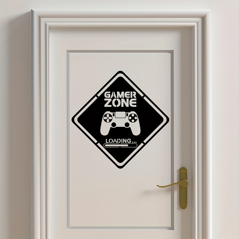 1pc Gamer Zone Door Decal Wall - Gaming Accessories Bedroom 评论和价格