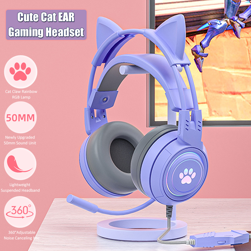 Cute Cat Ear Gaming Headphones - Venom Gaming Accessories 评论和价格