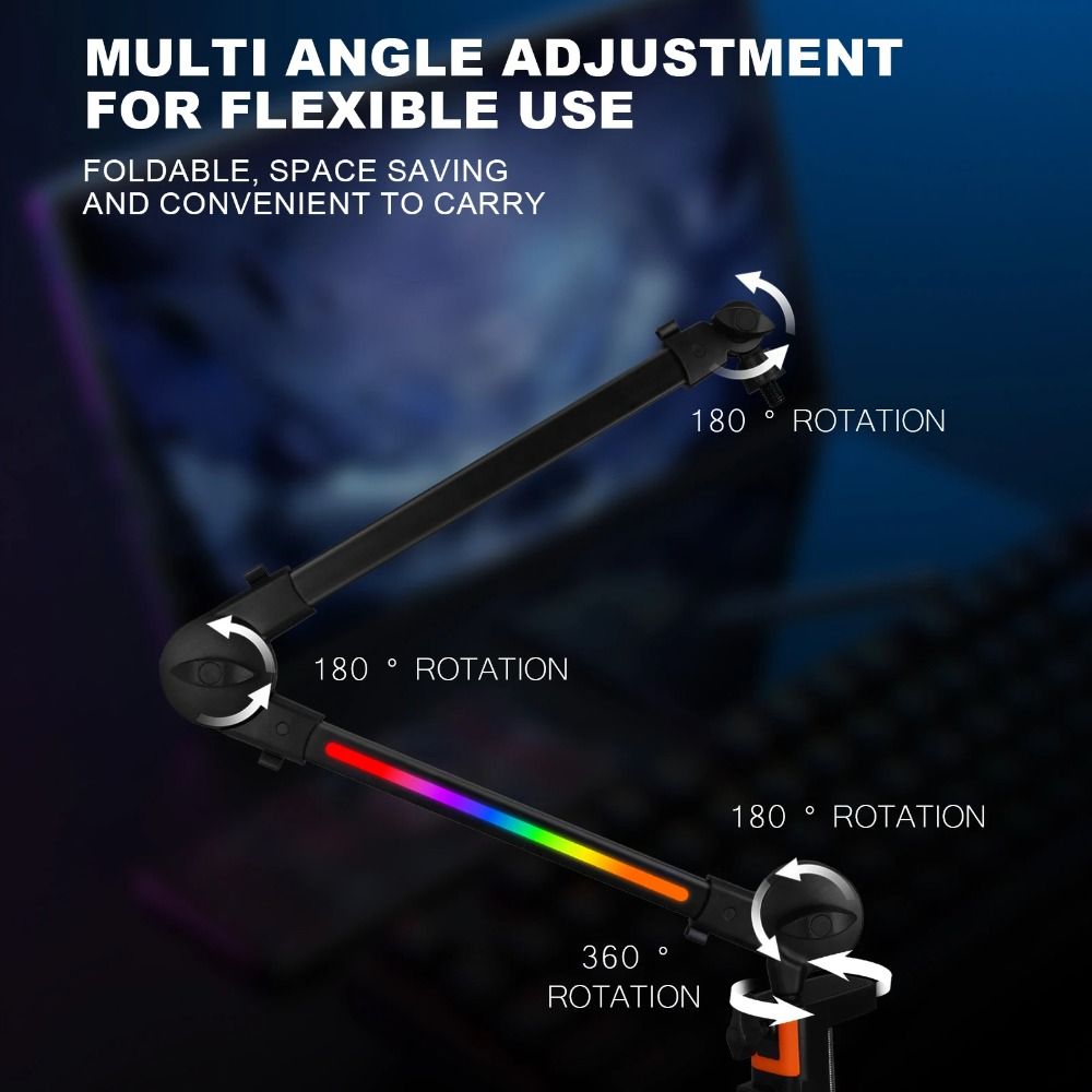 Microphone Boom Arm Mic Stand  - Video Gaming Accessories 评论和价格