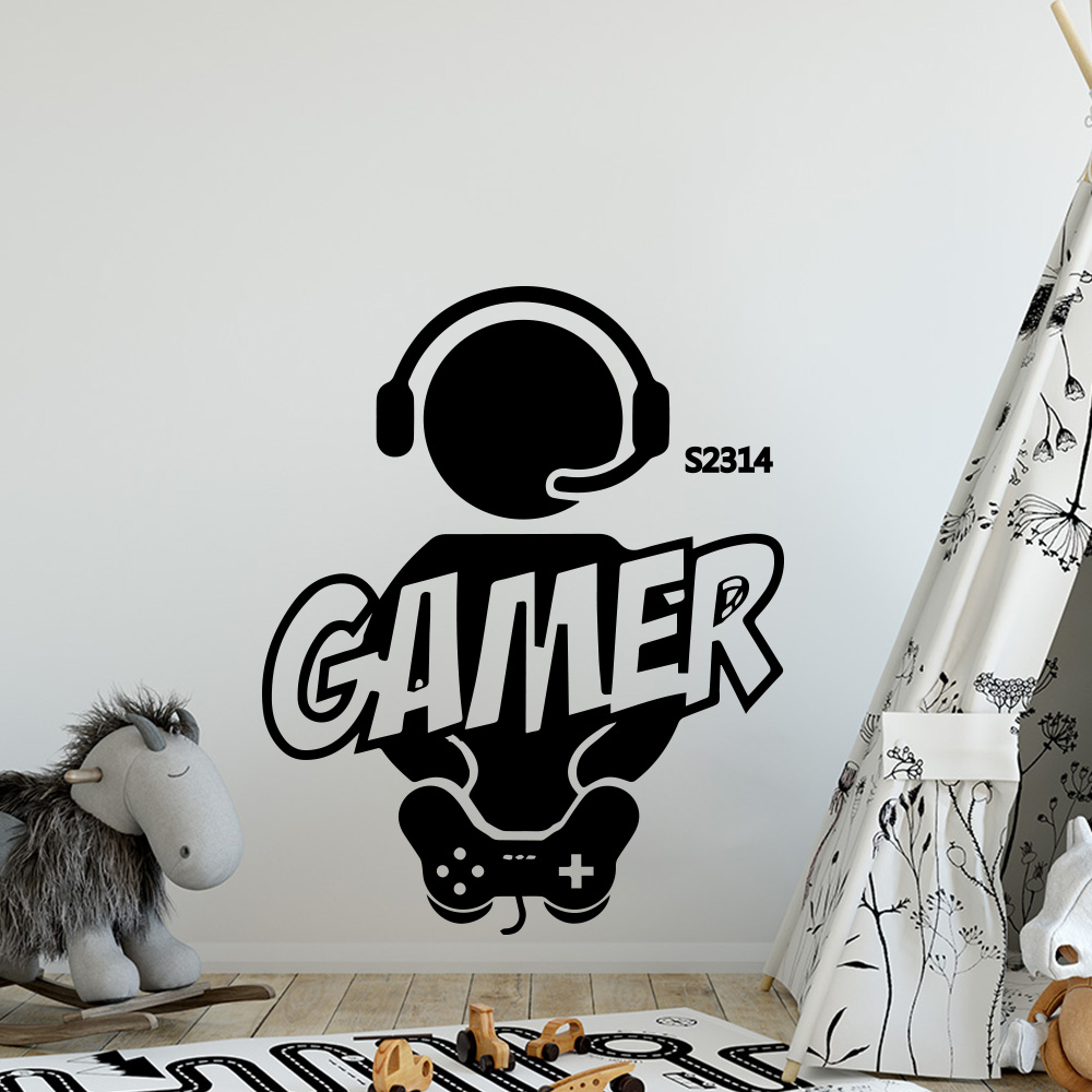 1pc Gamer Wall Art Decal For K - Gaming Accessories Bedroom 评论和价格