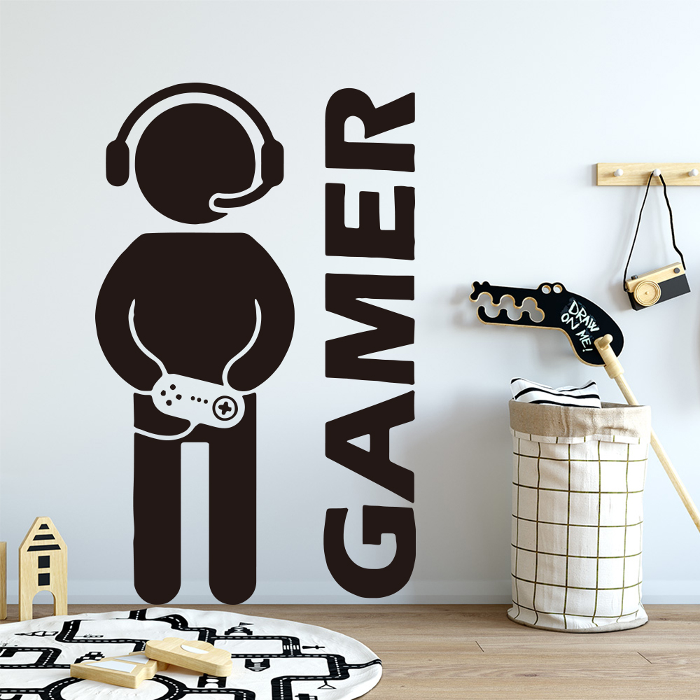 1pc Gamer Wall Art Decal For K - Gaming Accessories Bedroom 评论和价格